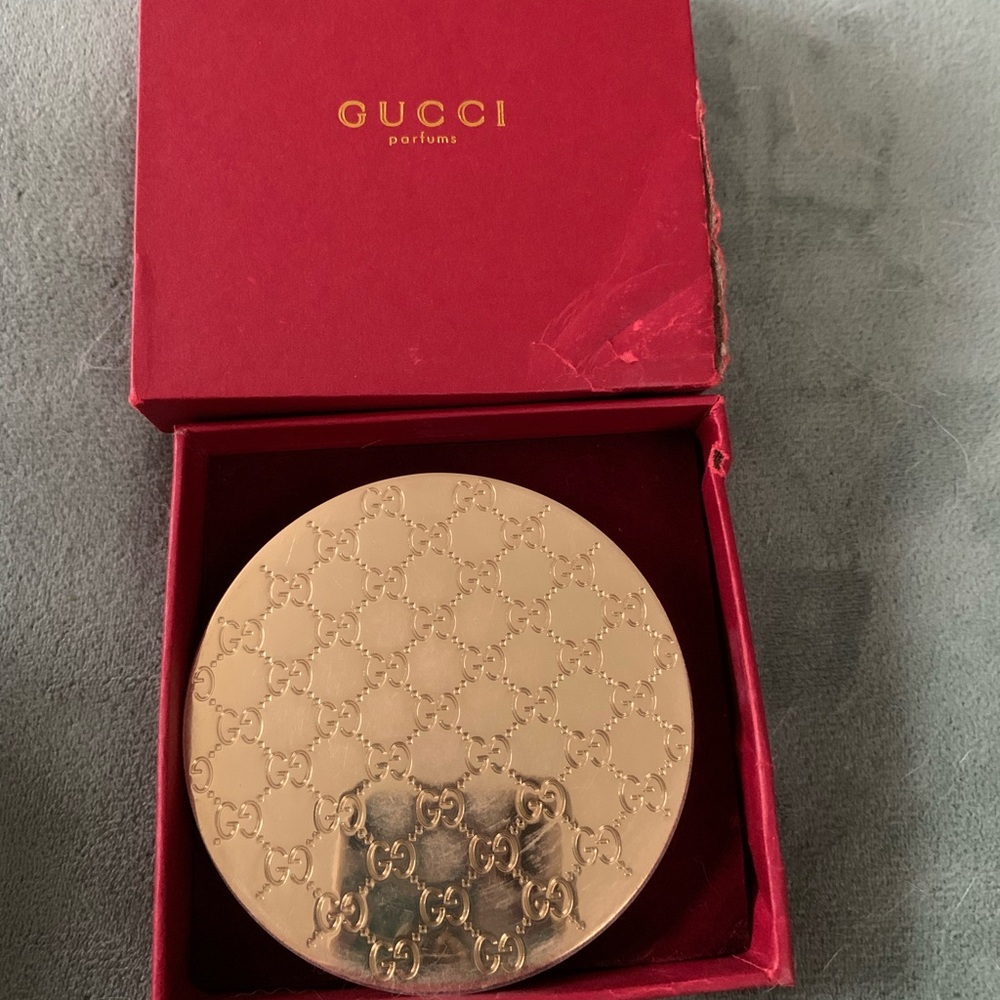 Authentic Gucci Gold Patterned Compact